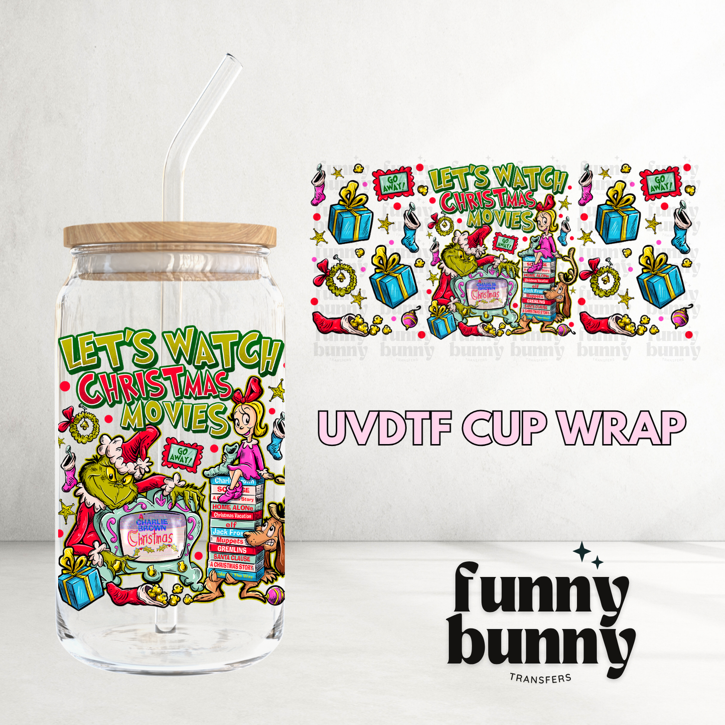 Green Guy Movies - 16oz UVDTF Cup Wrap