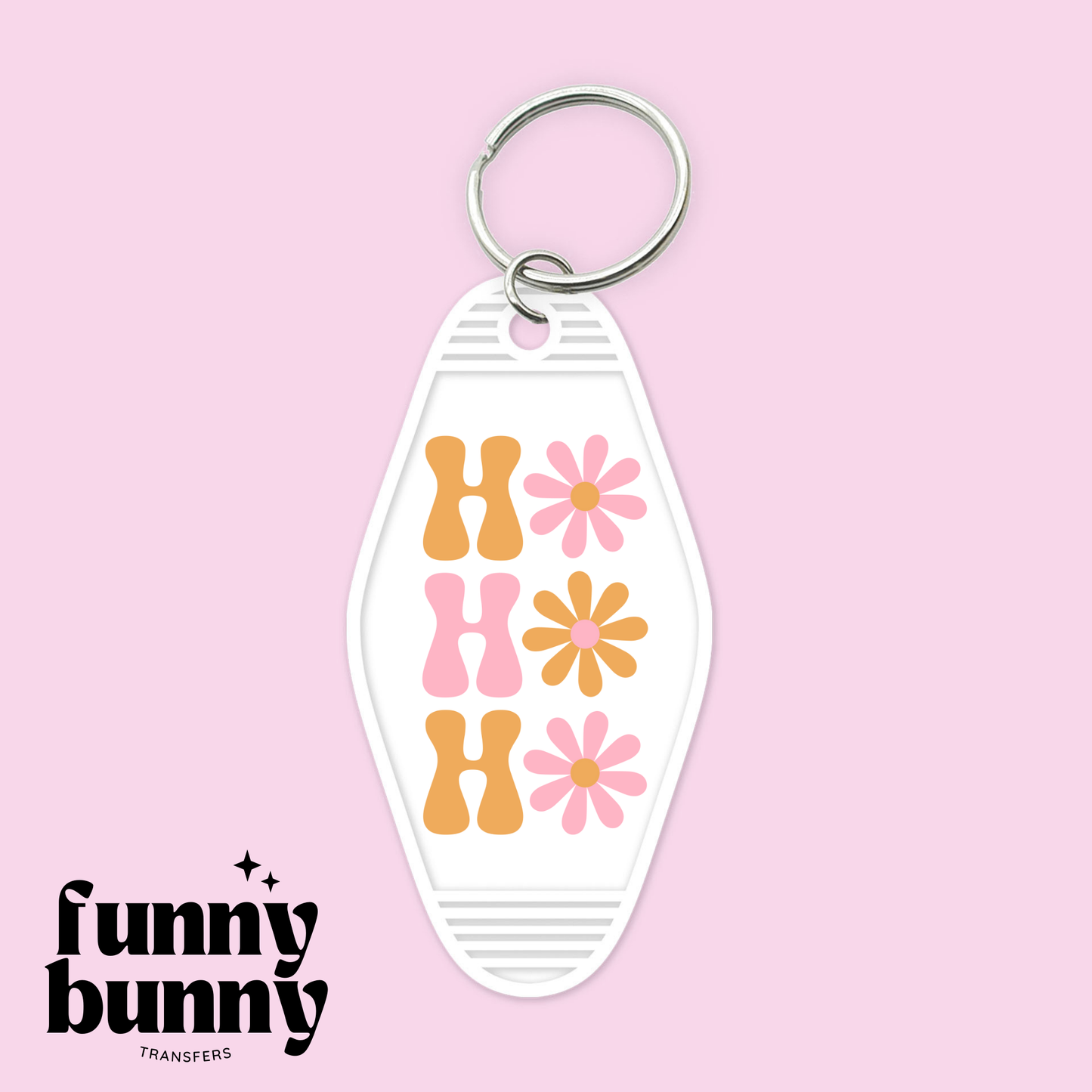 Groovy Floral HO HO HO - Motel Keychain