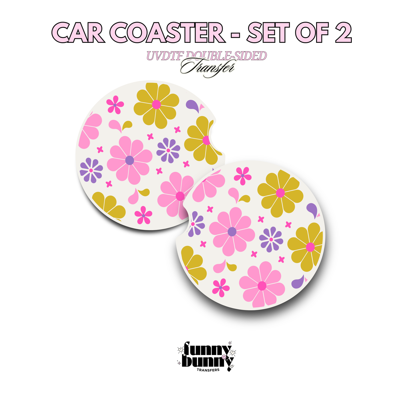 Groovy Flowers - UVDTF Coaster
