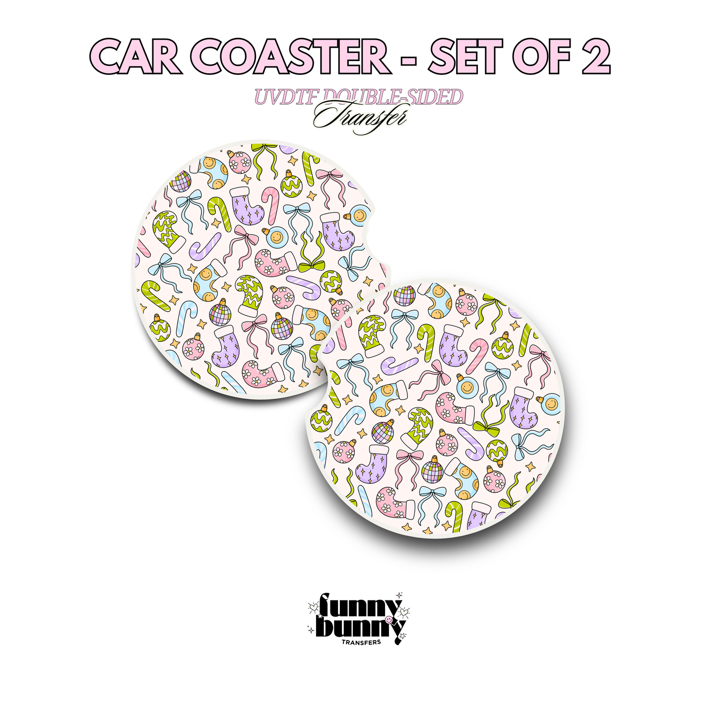 Groovy Merry & Bright - UVDTF Coaster