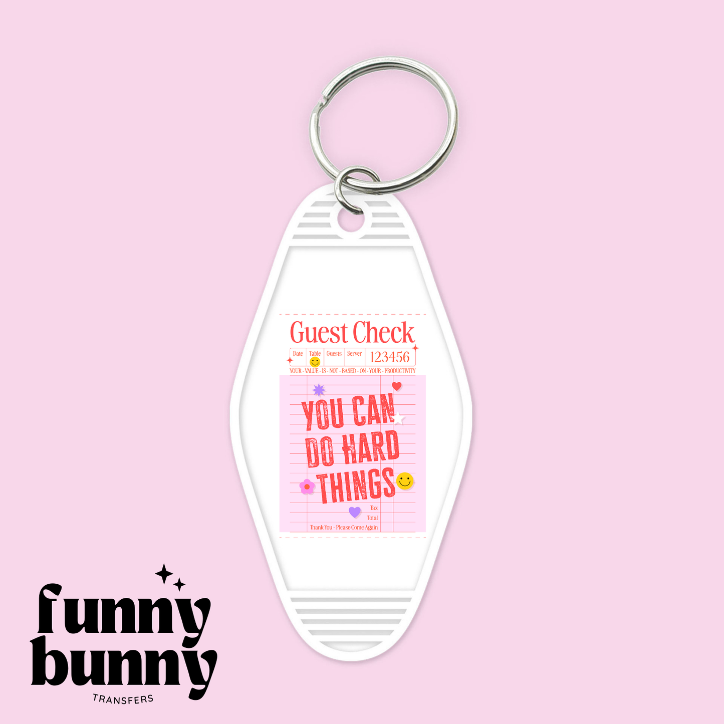 Guest Check Pink - Motel Keychain