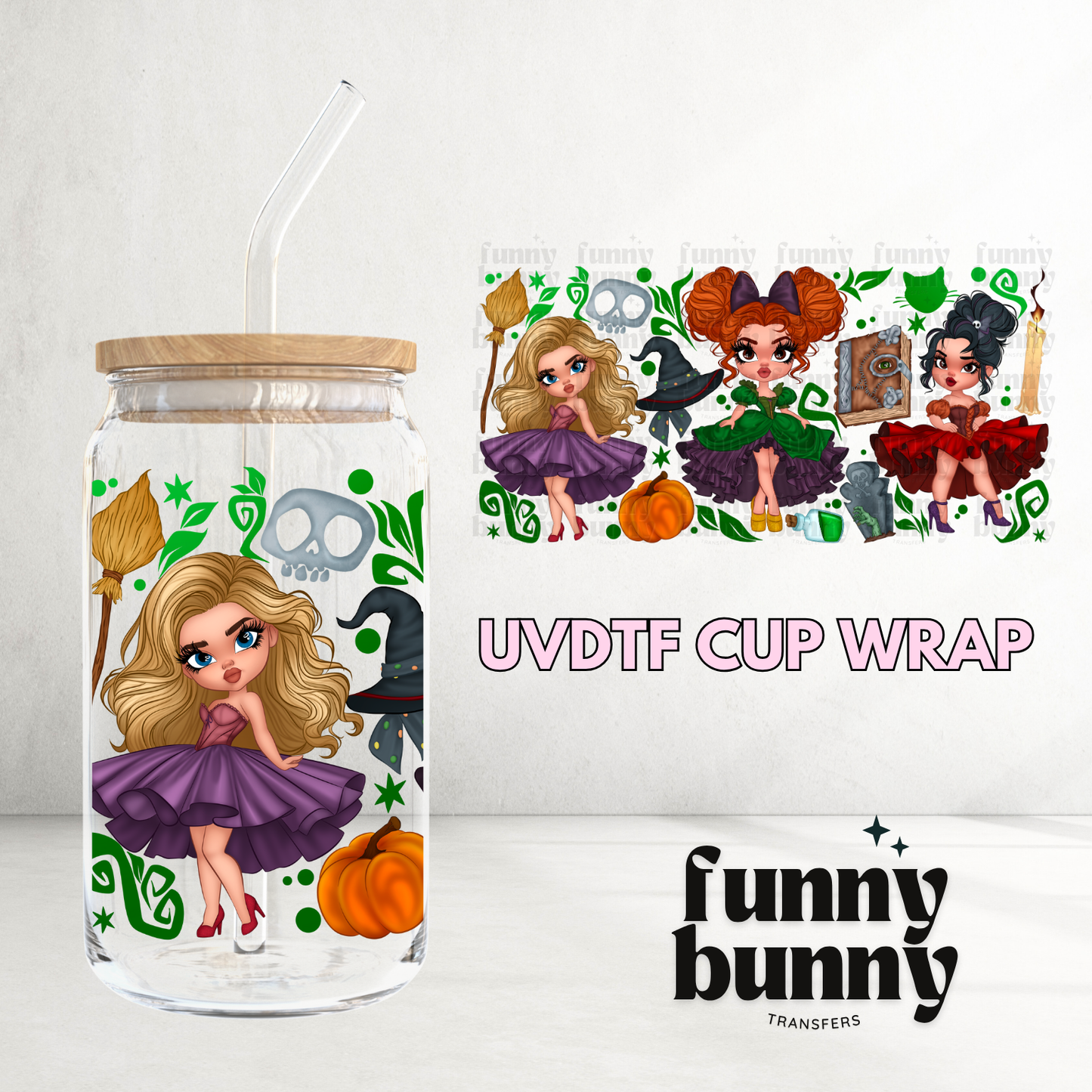HP Sisters II - 16oz UVDTF Cup Wrap