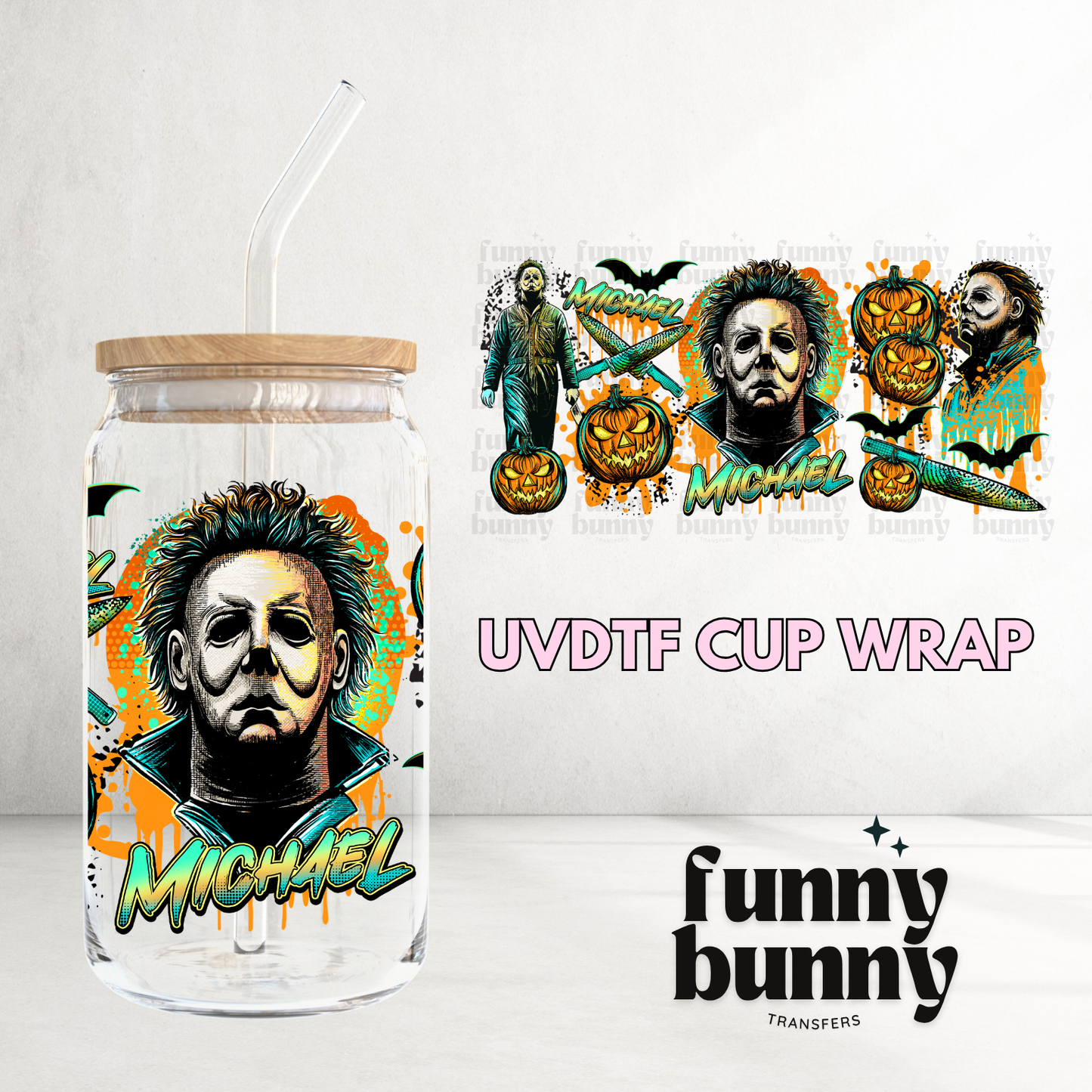 Hallow Michael - 16oz UVDTF Cup Wrap