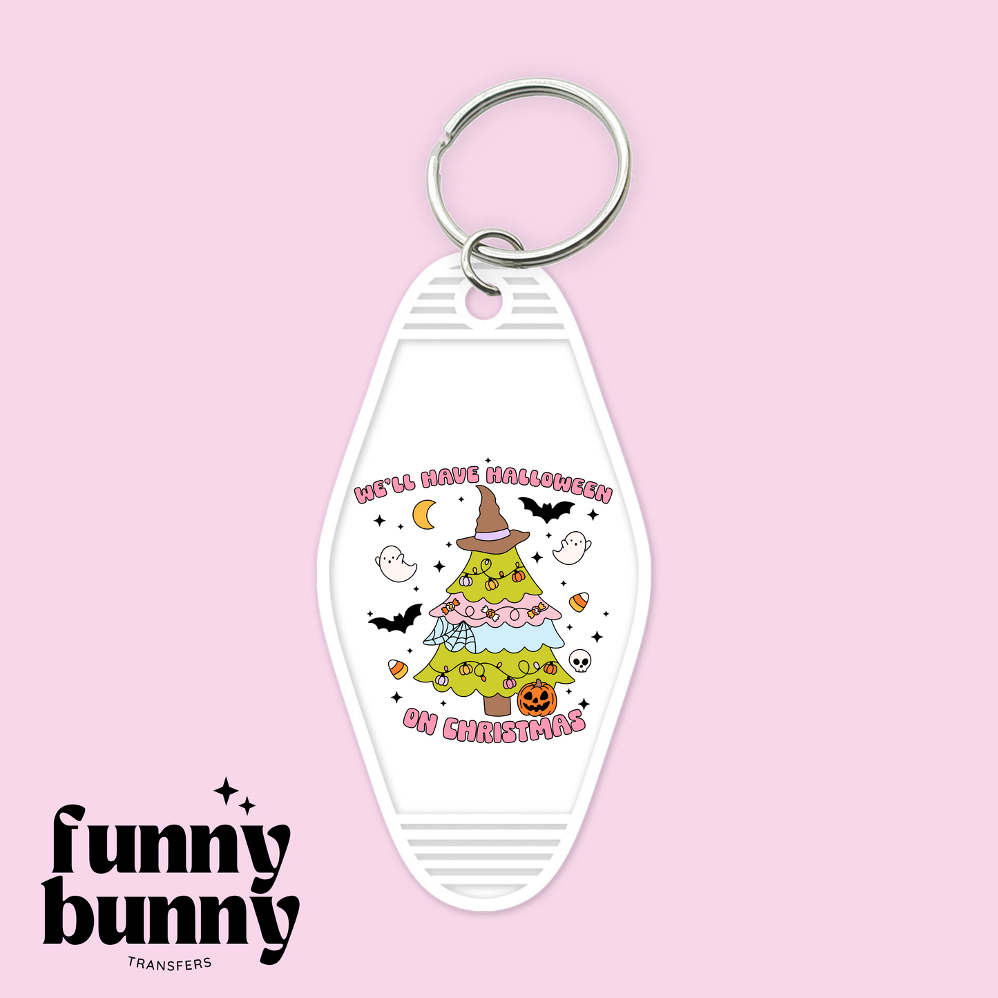 Halloween On Christmas - Motel Keychain