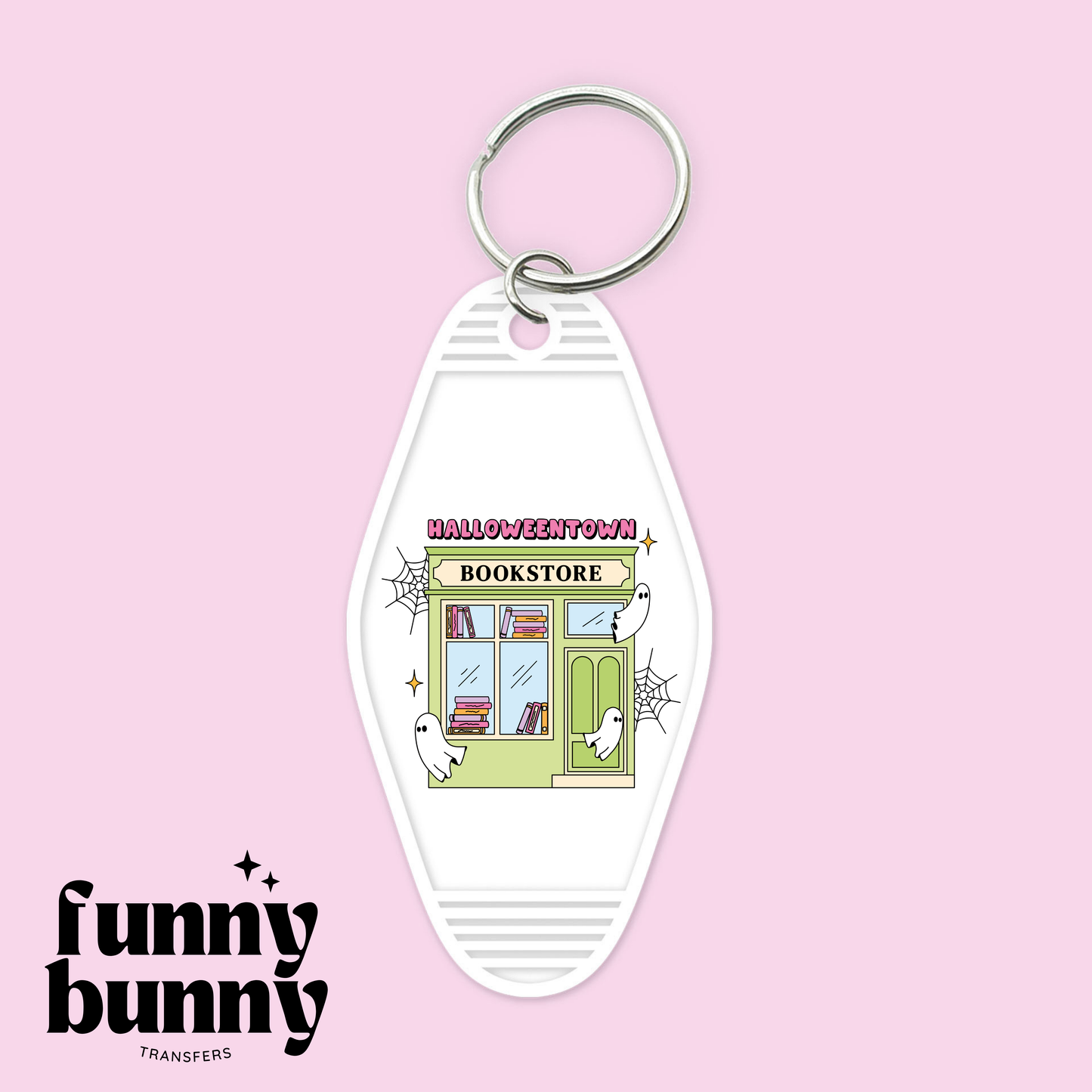 Halloweentown Bookstore - Motel Keychain