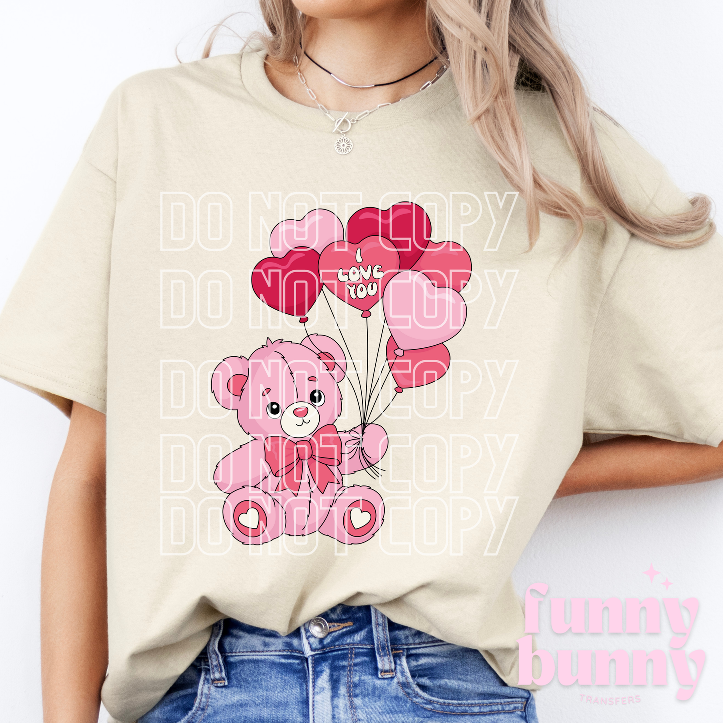 Heart You Pink Bear - DTF Transfer