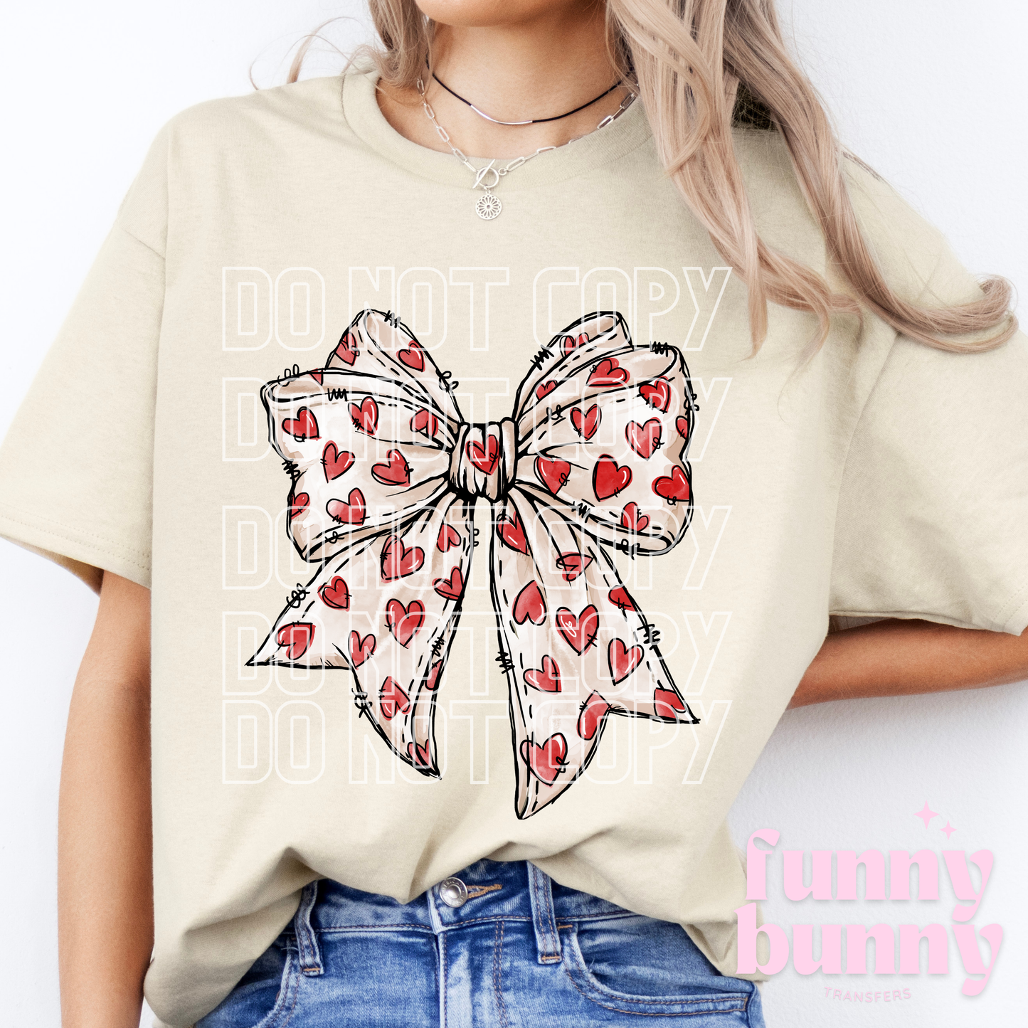 Hearts Bow - DTF Transfer