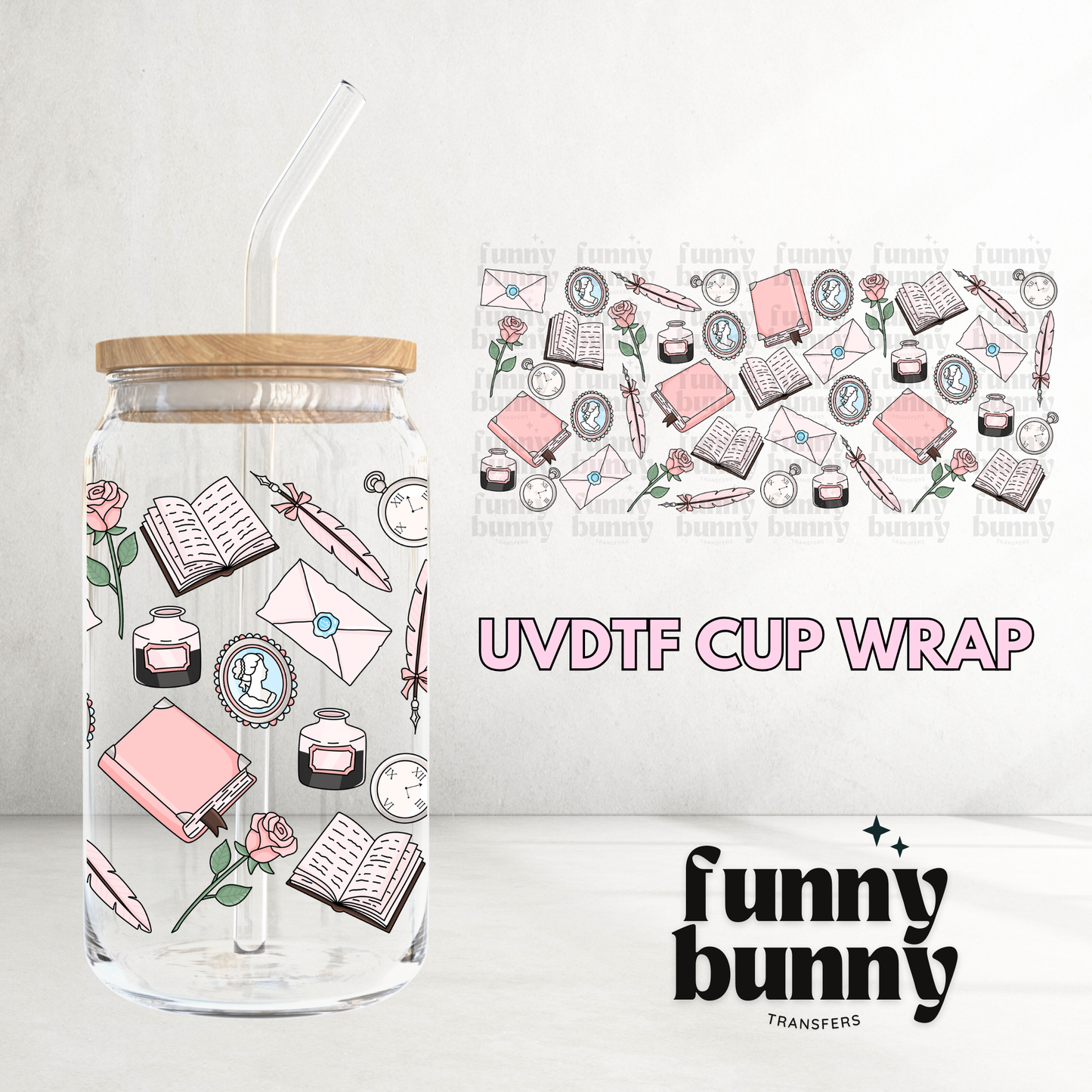 Historical Romance - 16oz UVDTF Cup Wrap