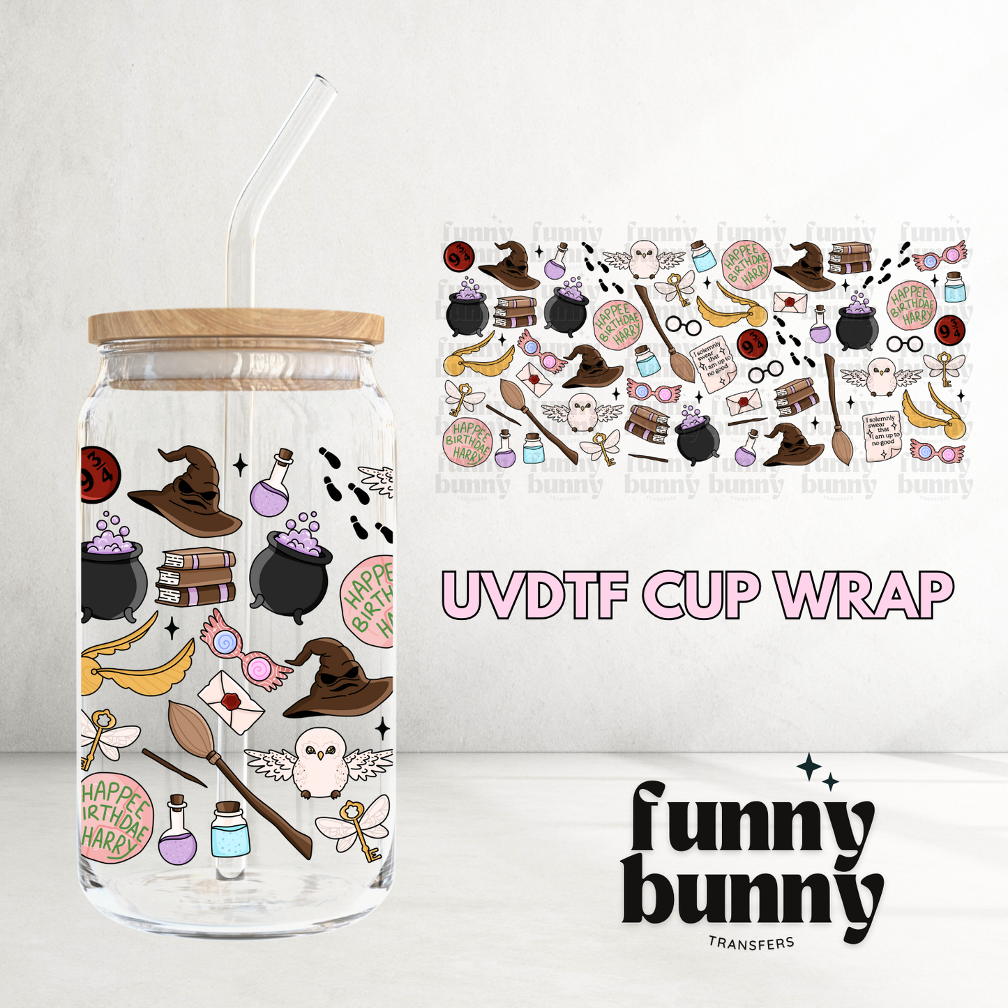 Wizard Magic Tools - 16oz UVDTF Cup Wrap
