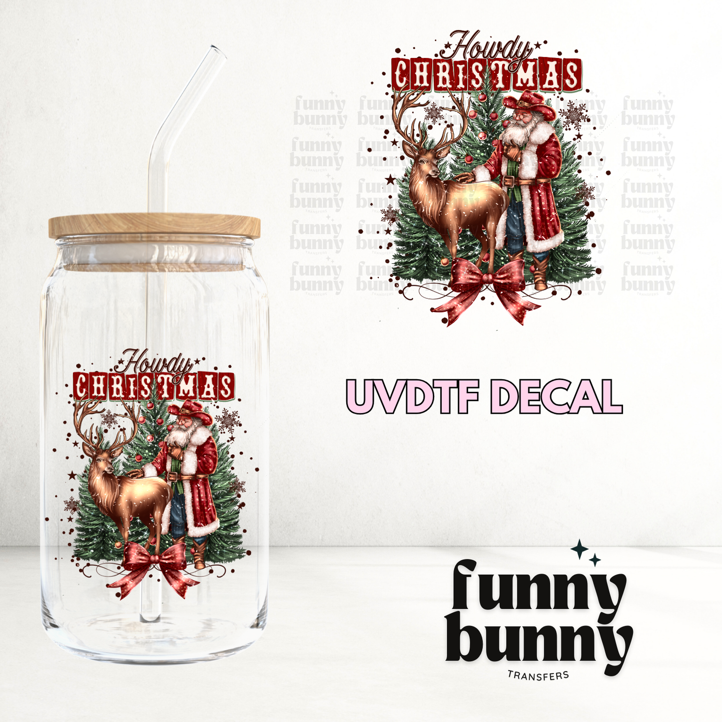 Howdy Holiday - UVDTF Decal