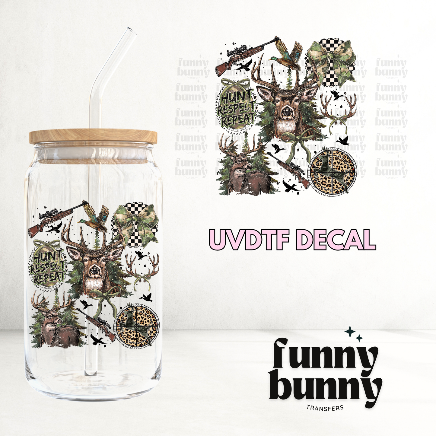 Hunt Repeat - UVDTF Decal