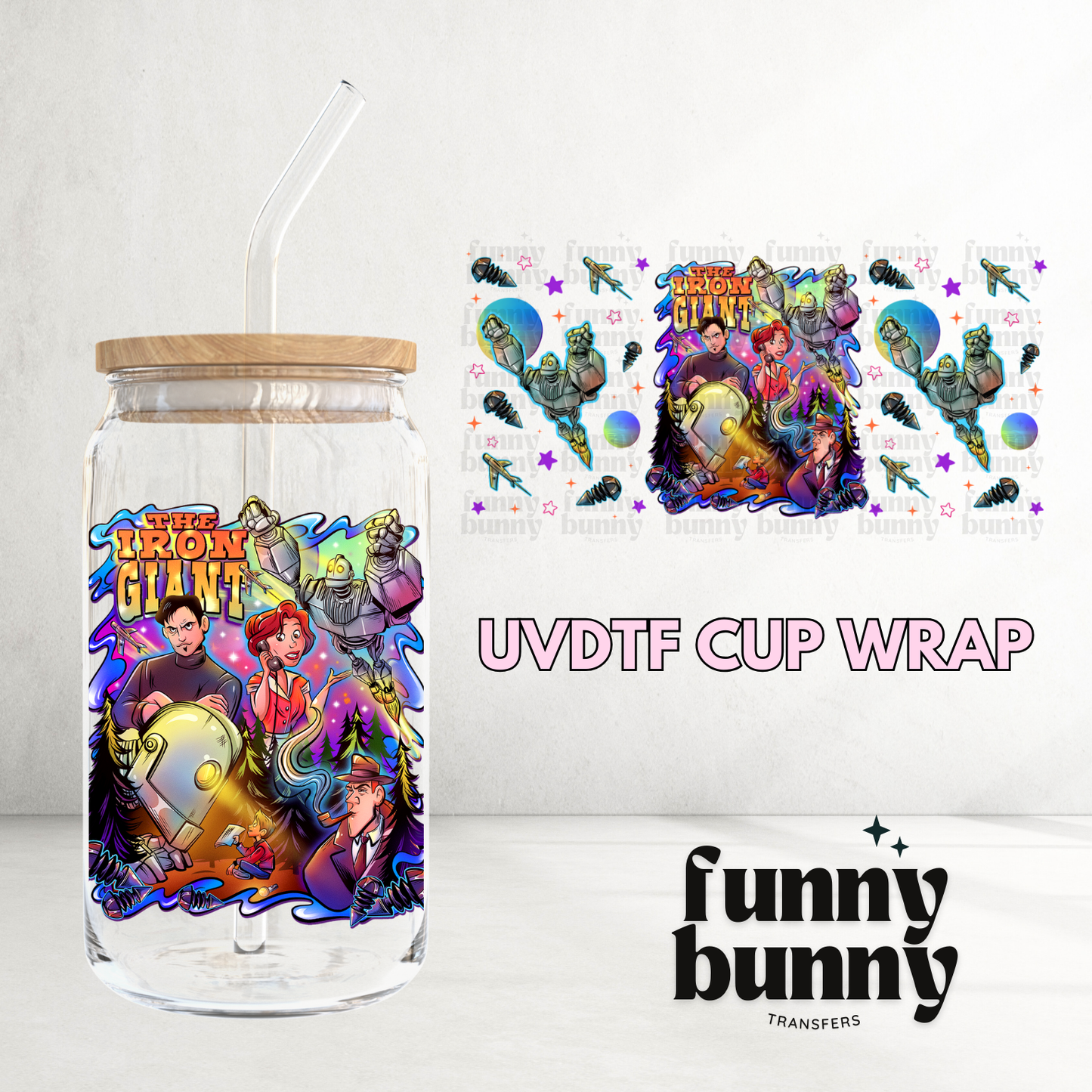 Iron Giant - 16oz UVDTF Cup Wrap