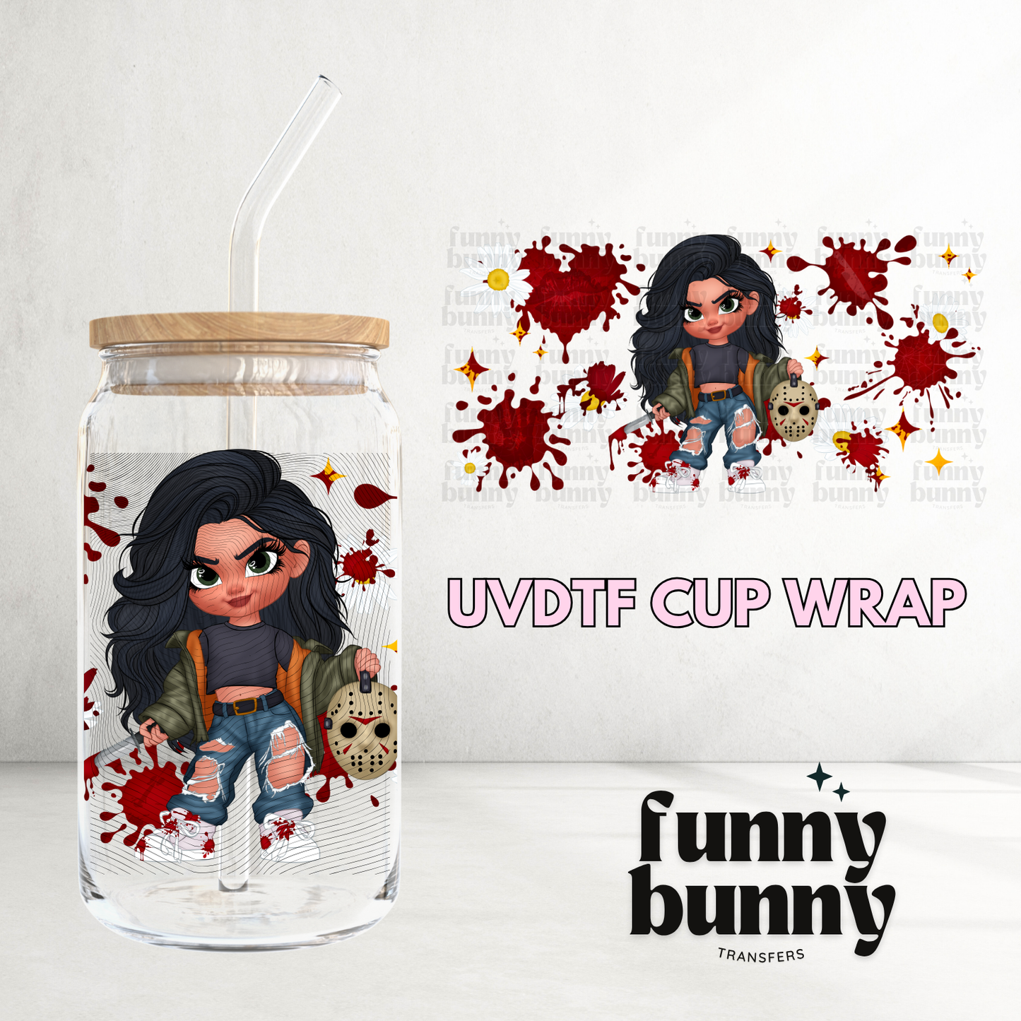 Jason Cutie - 16oz UVDTF Cup Wrap