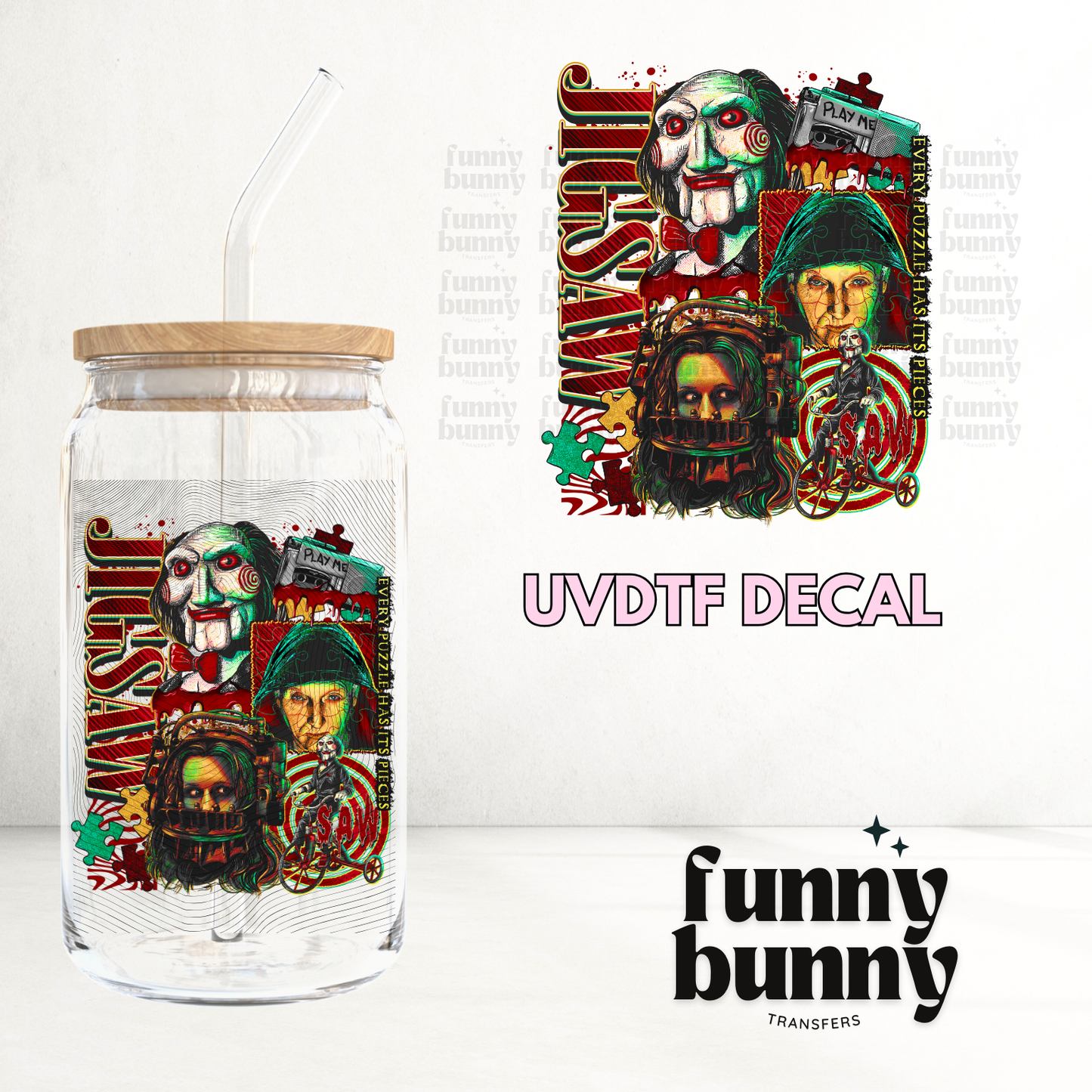 Jigsaw - UVDTF Decal