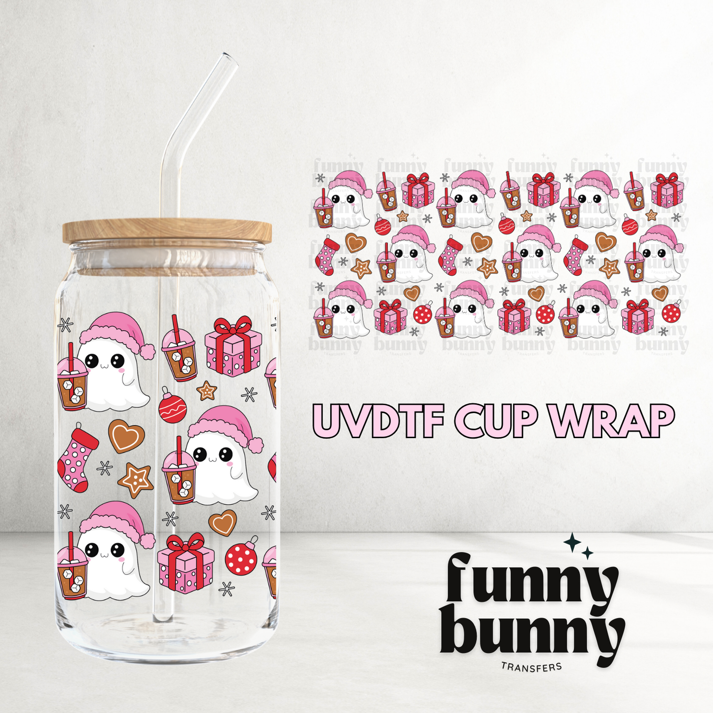 Jolly & Caffeinated - 16oz UVDTF Cup Wrap