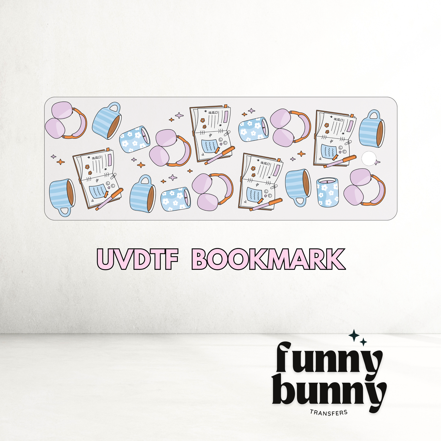 Journals & Coffee - UVDTF Bookmark Decal