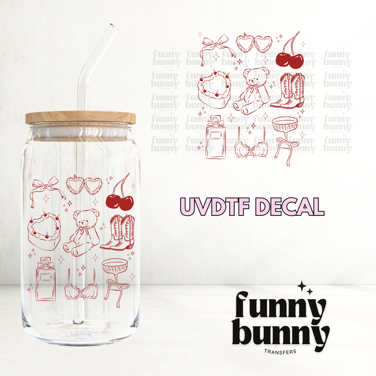 Just A Girl Doodle - UVDTF Decal