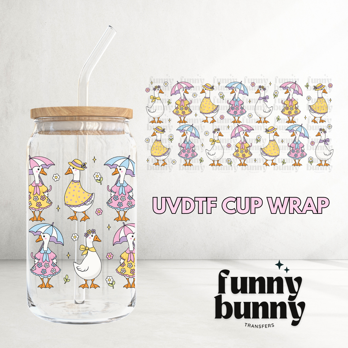 Just A Silly Goose Crew - 16oz UVDTF Cup Wrap