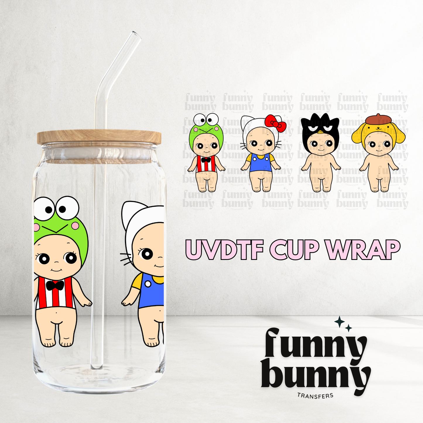 Kawaii Angel Cuties - 16oz UVDTF Cup Wrap