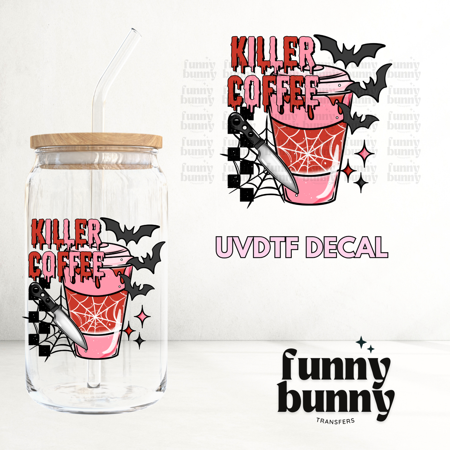 Killer Coffee - UVDTF Decal
