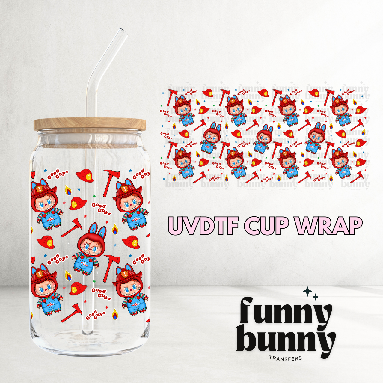 Labu Good Guys - 16oz UVDTF Cup Wrap