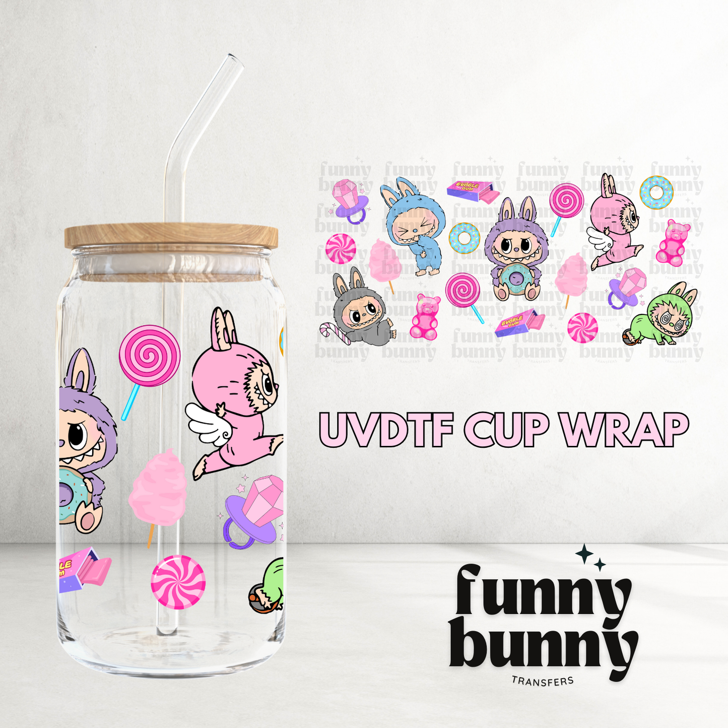 Labu Monster Snacks - 16oz UVDTF Cup Wrap
