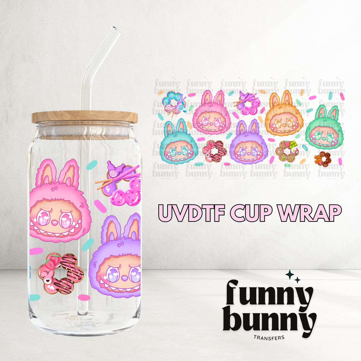 Labu Mochi Monsters - 16oz UVDTF Cup Wrap