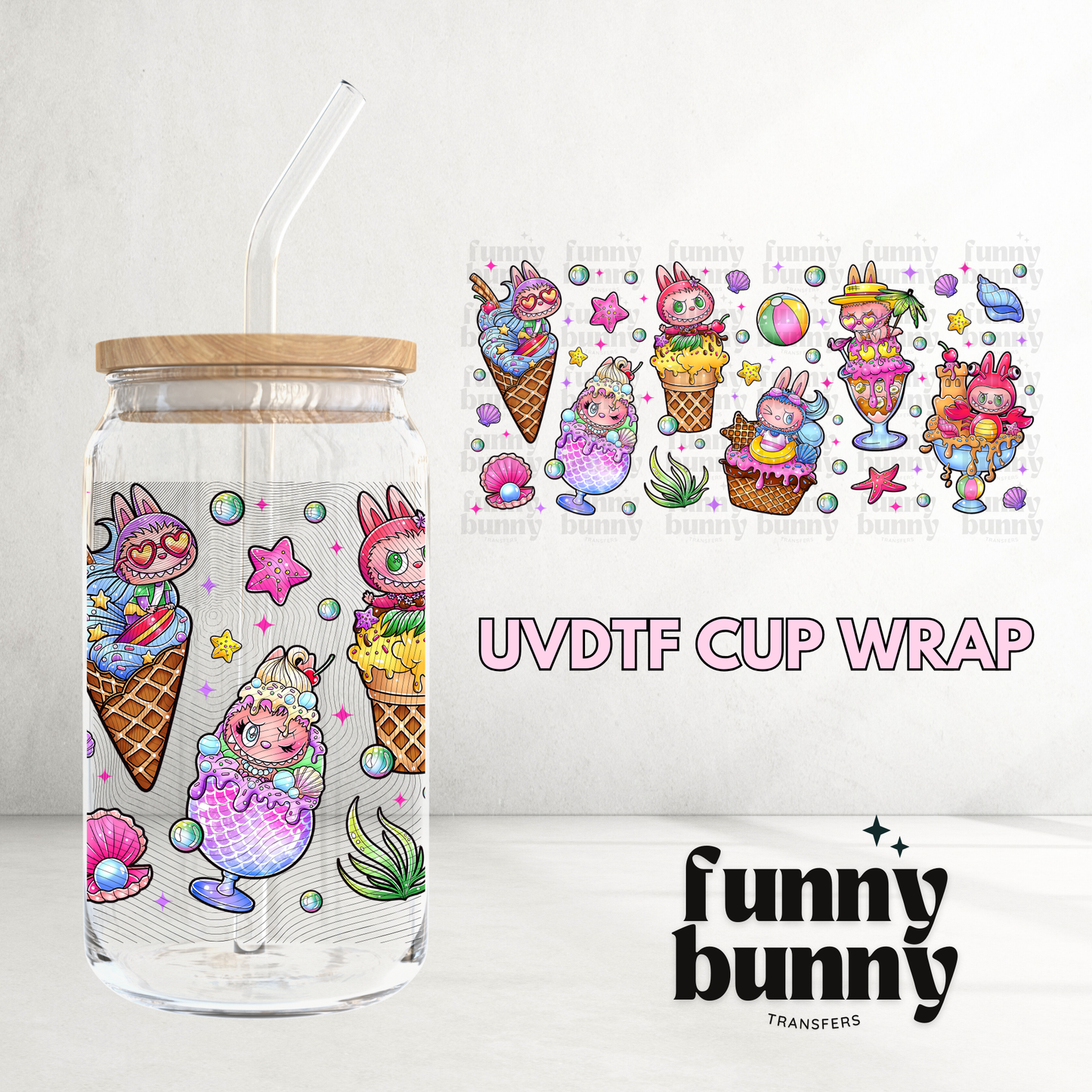 Labu Popsicles - 16oz UVDTF Cup Wrap