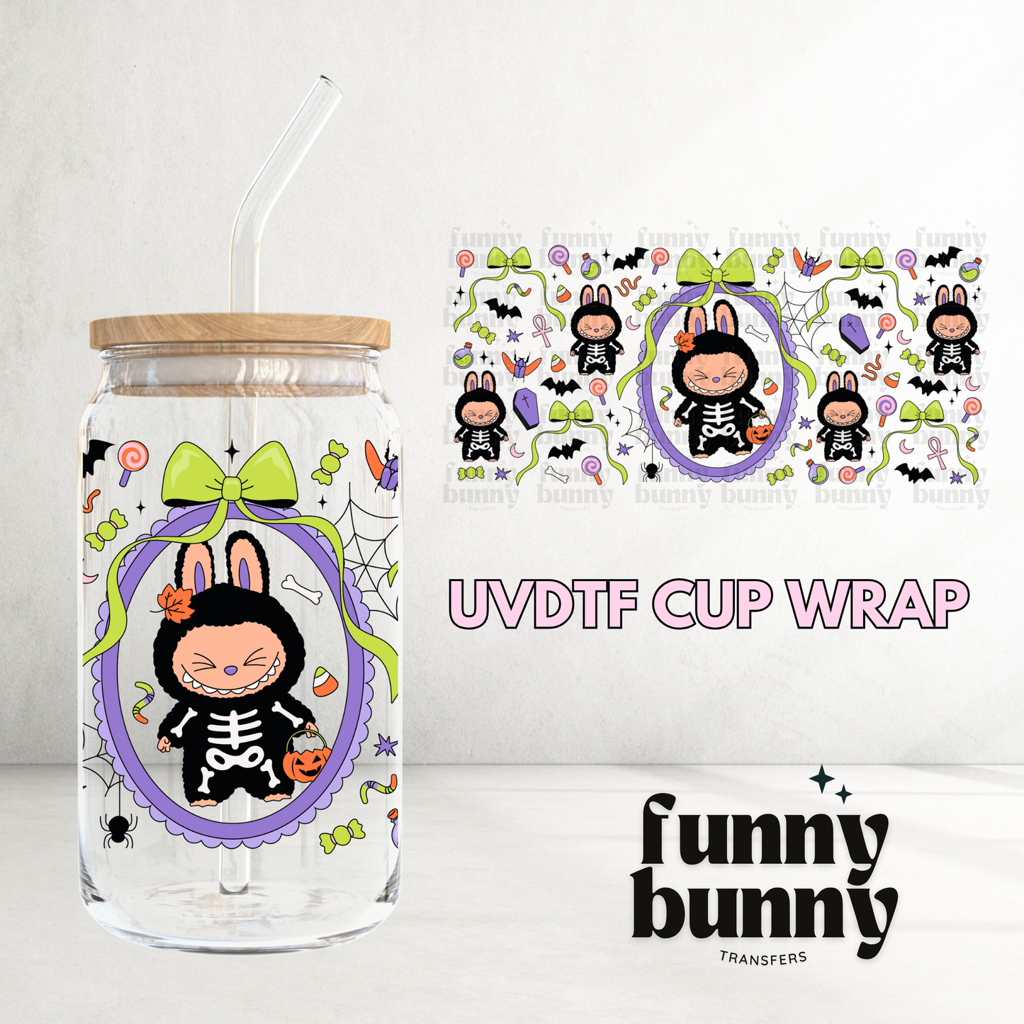 Labu Skeleton - 16oz UVDTF Cup Wrap