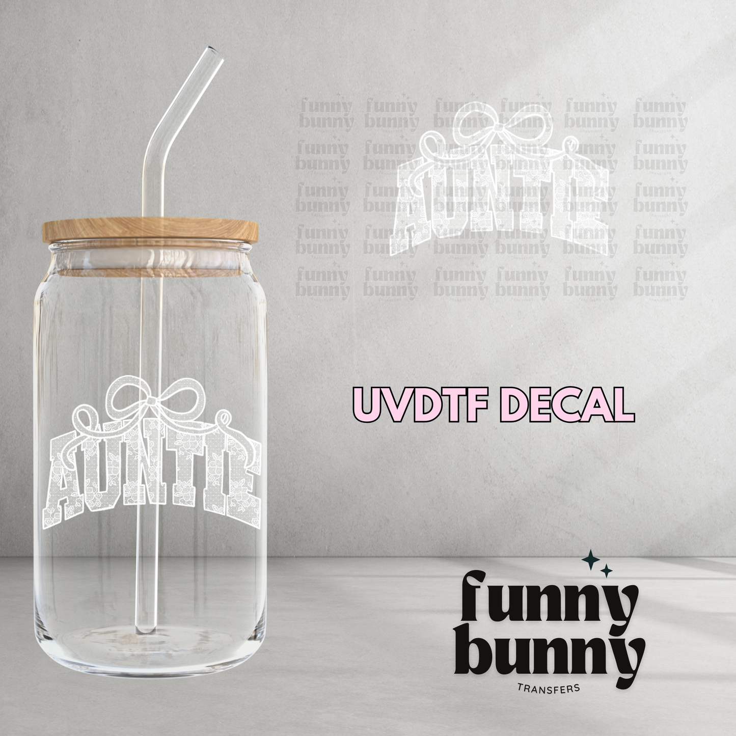 Lace Auntie - UVDTF Decal