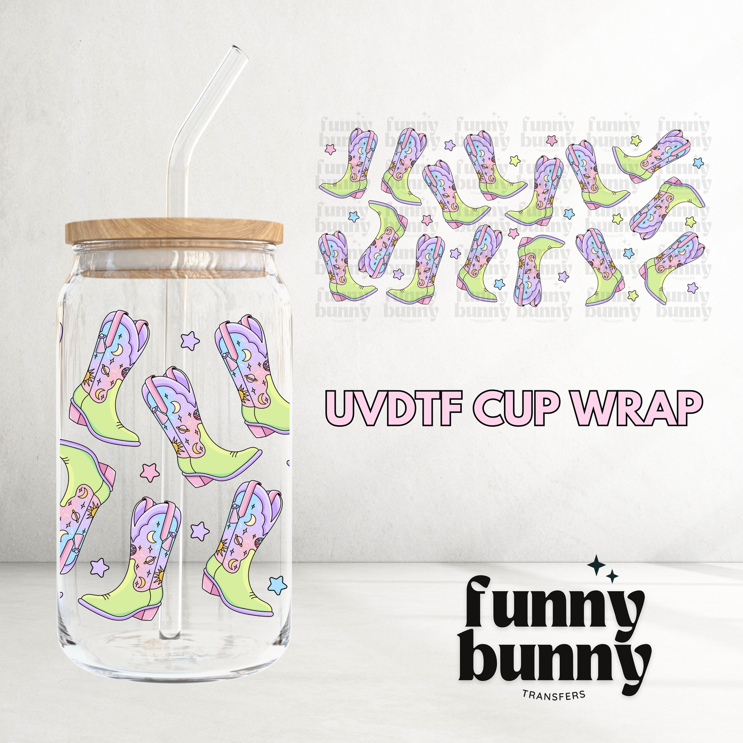 Cosmic Cowgirl - 16oz UVDTF Cup Wrap