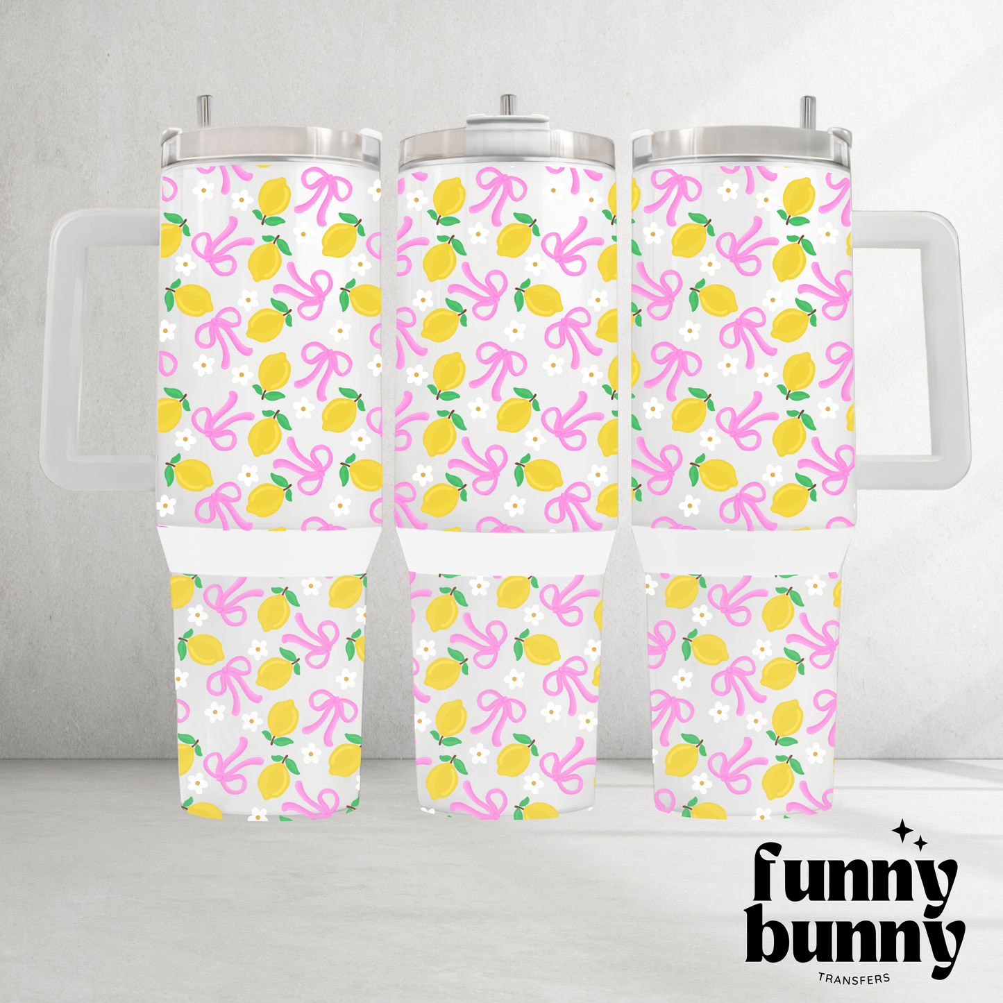 Lemon Bows - 40oz UVDTF Tumbler Wrap