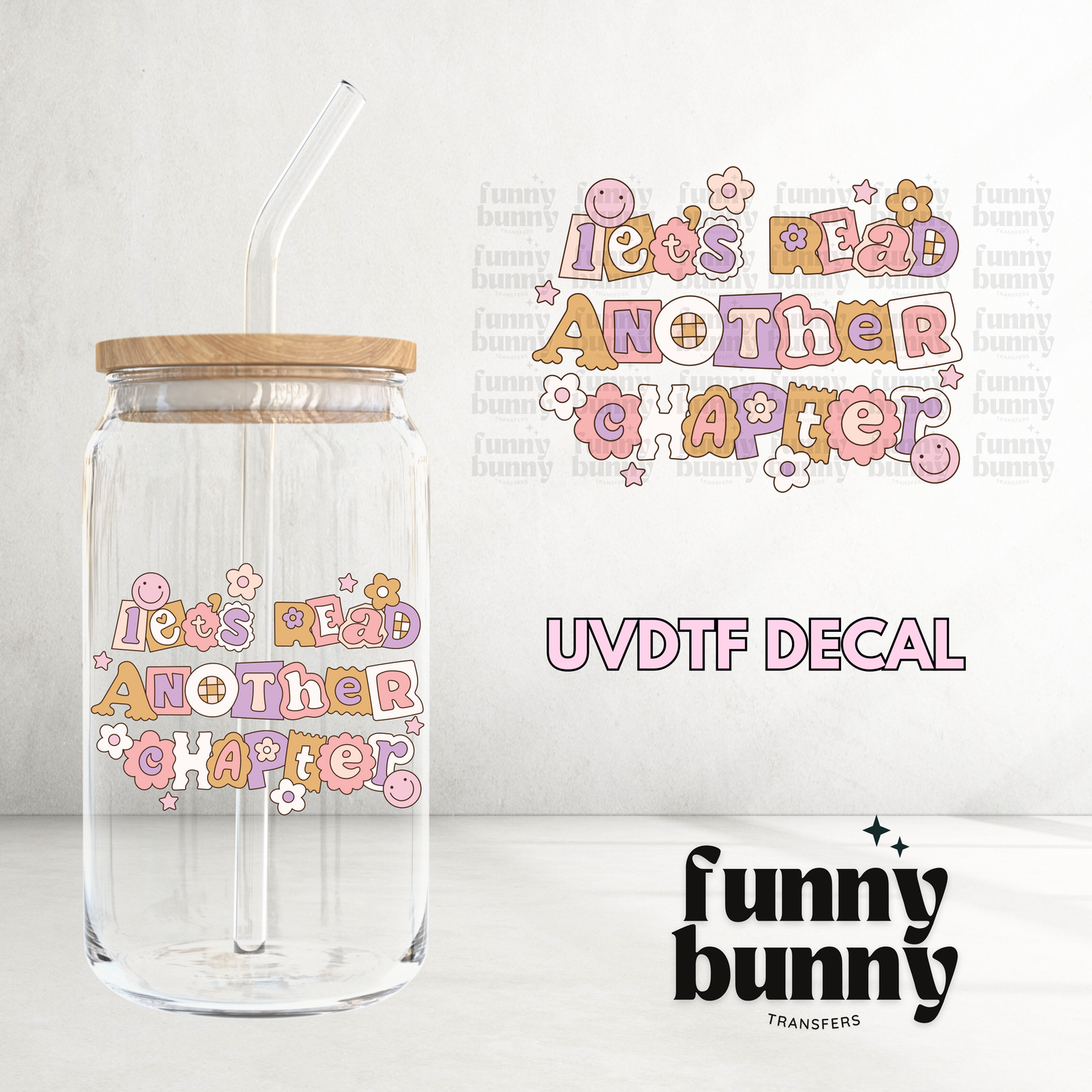 Let's read Pastel - UVDTF Decal