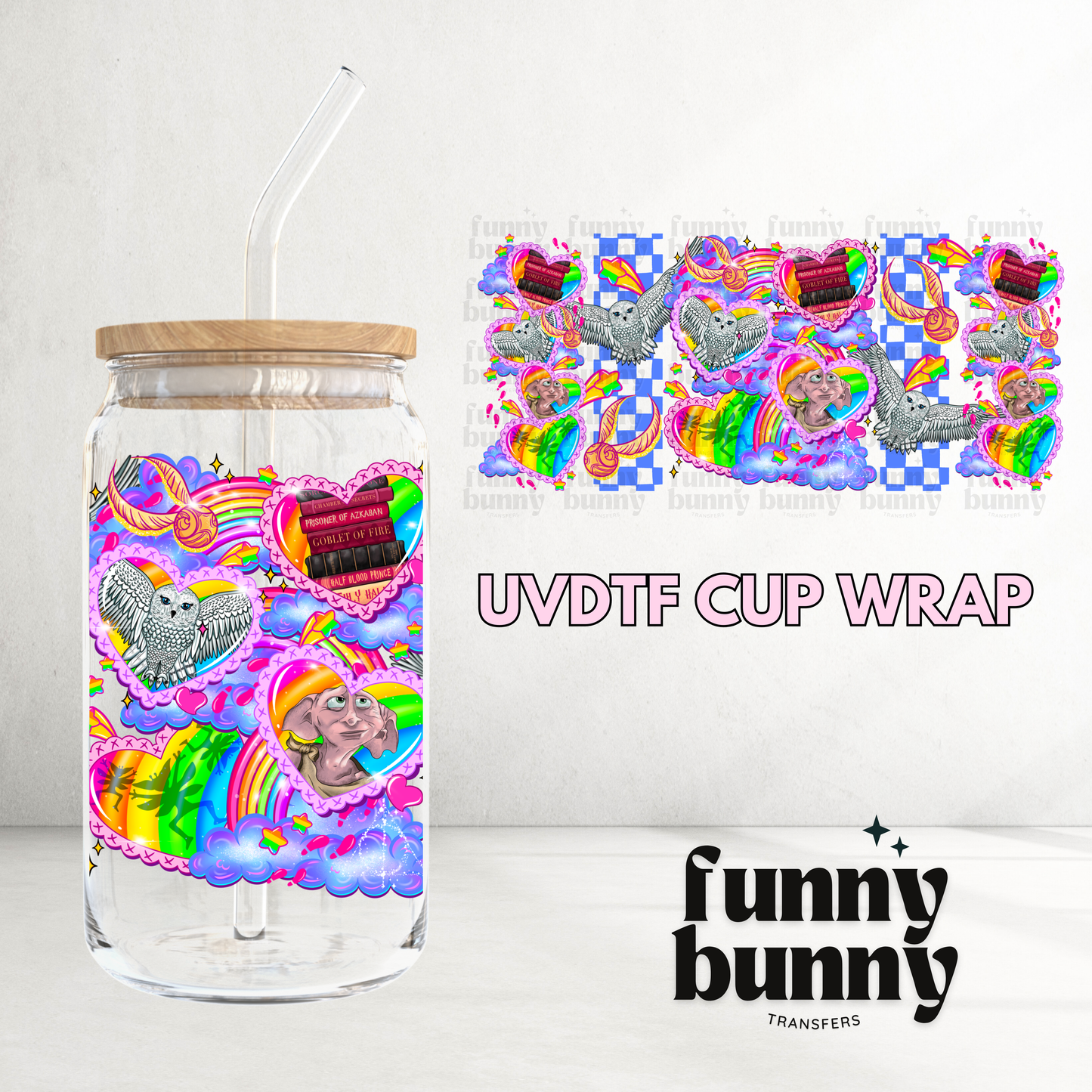Lisa Hearts - 16oz UVDTF Cup Wrap
