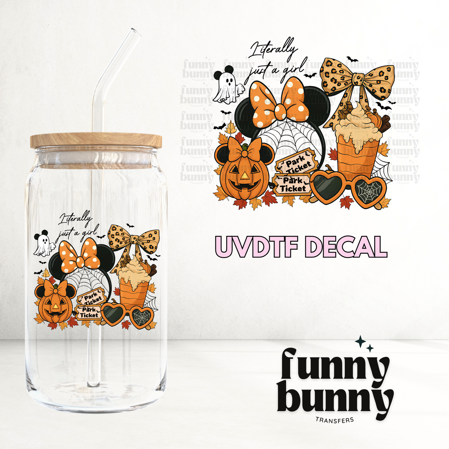 Literally Just A Girl Mouse - UVDTF Decal