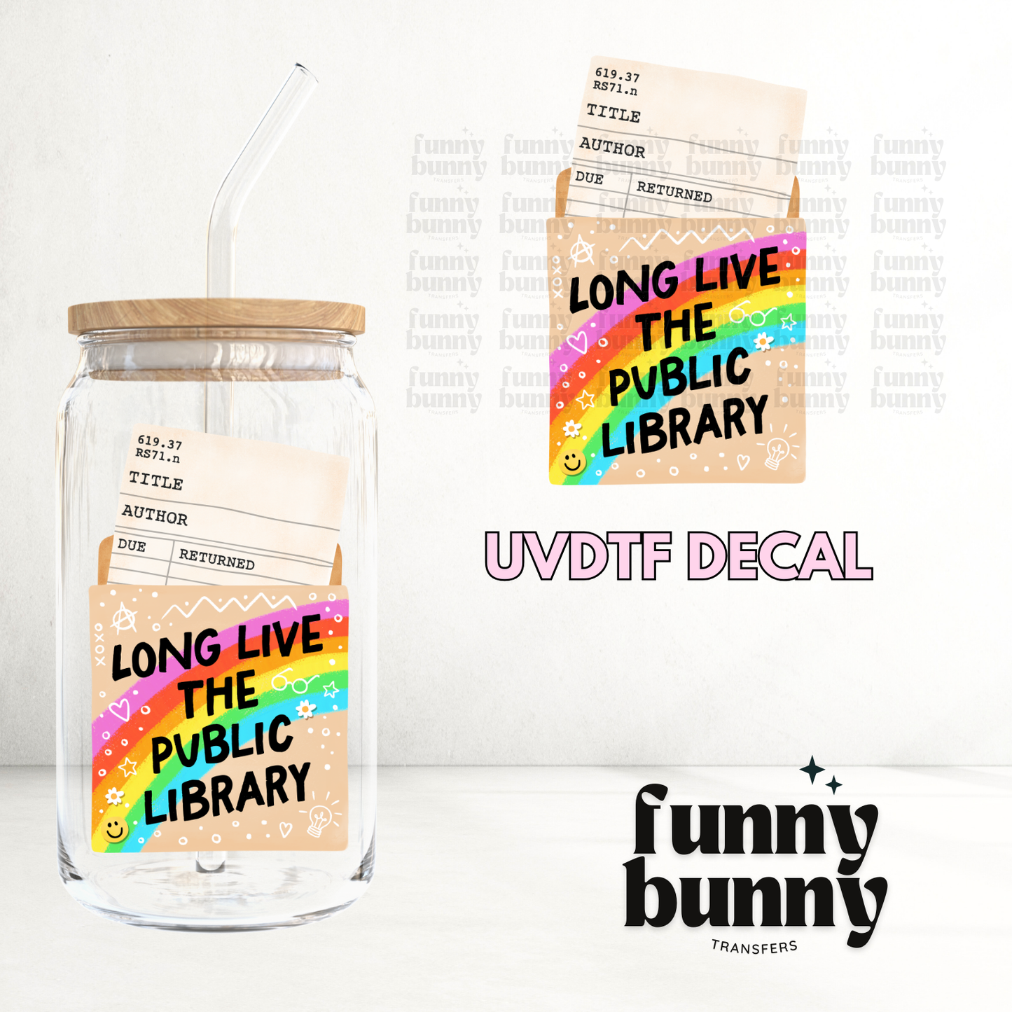 Long Live Public Library - UVDTF Decal