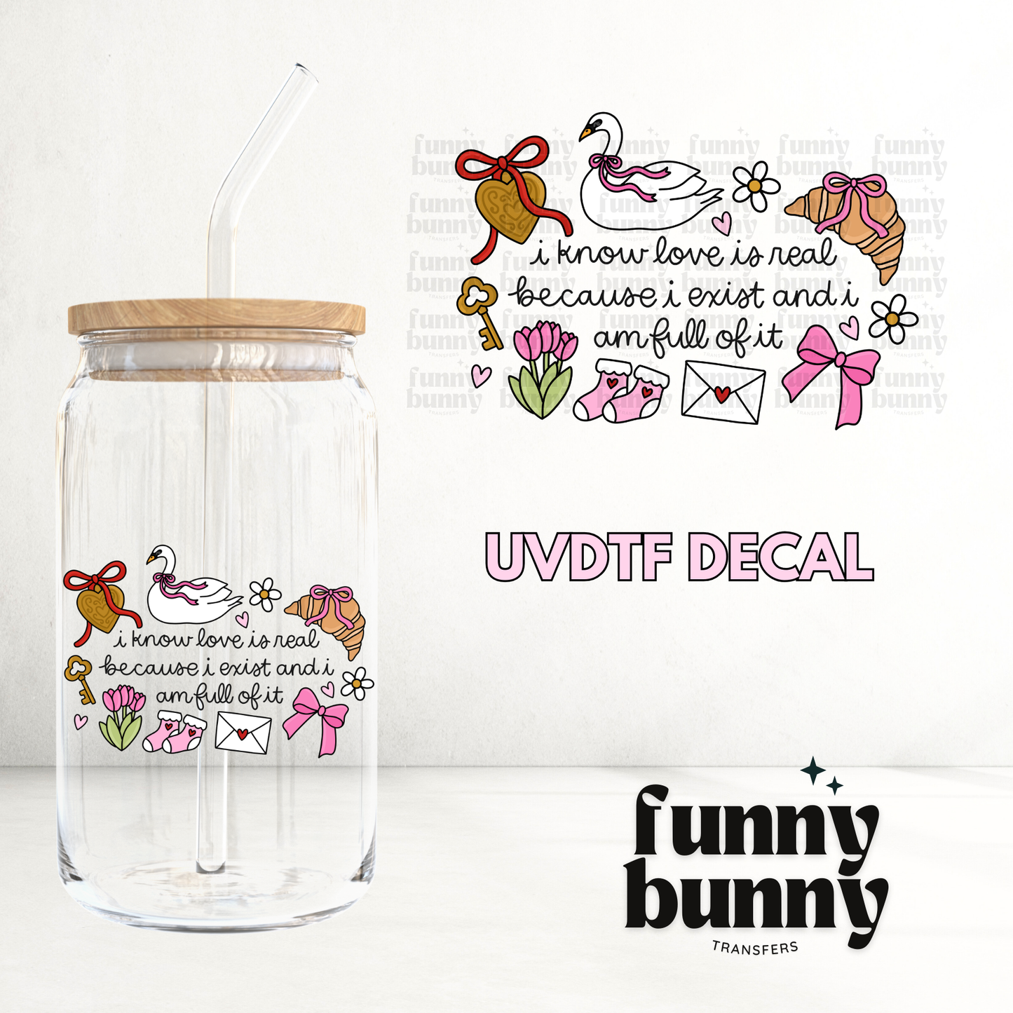 Love Swan - UVDTF Decal