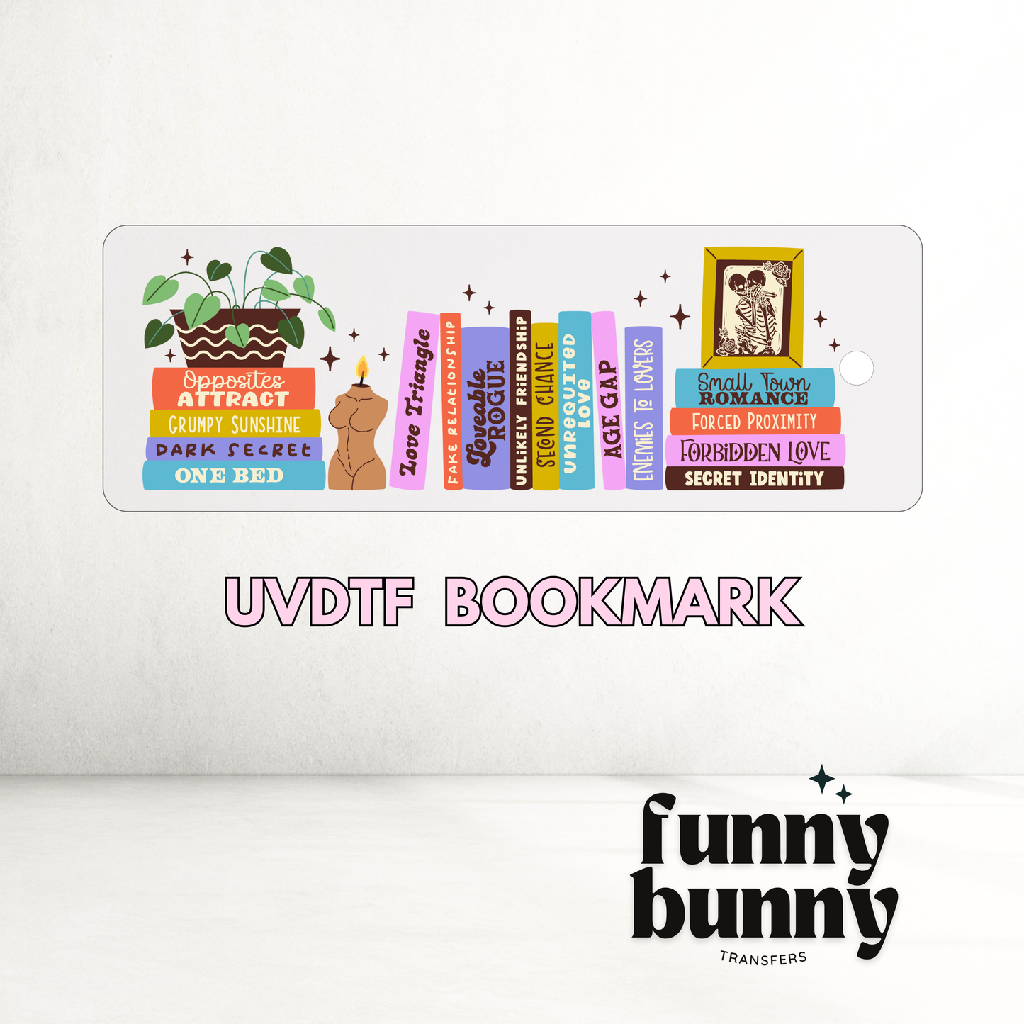 Love Triangle - UVDTF Bookmark Decal