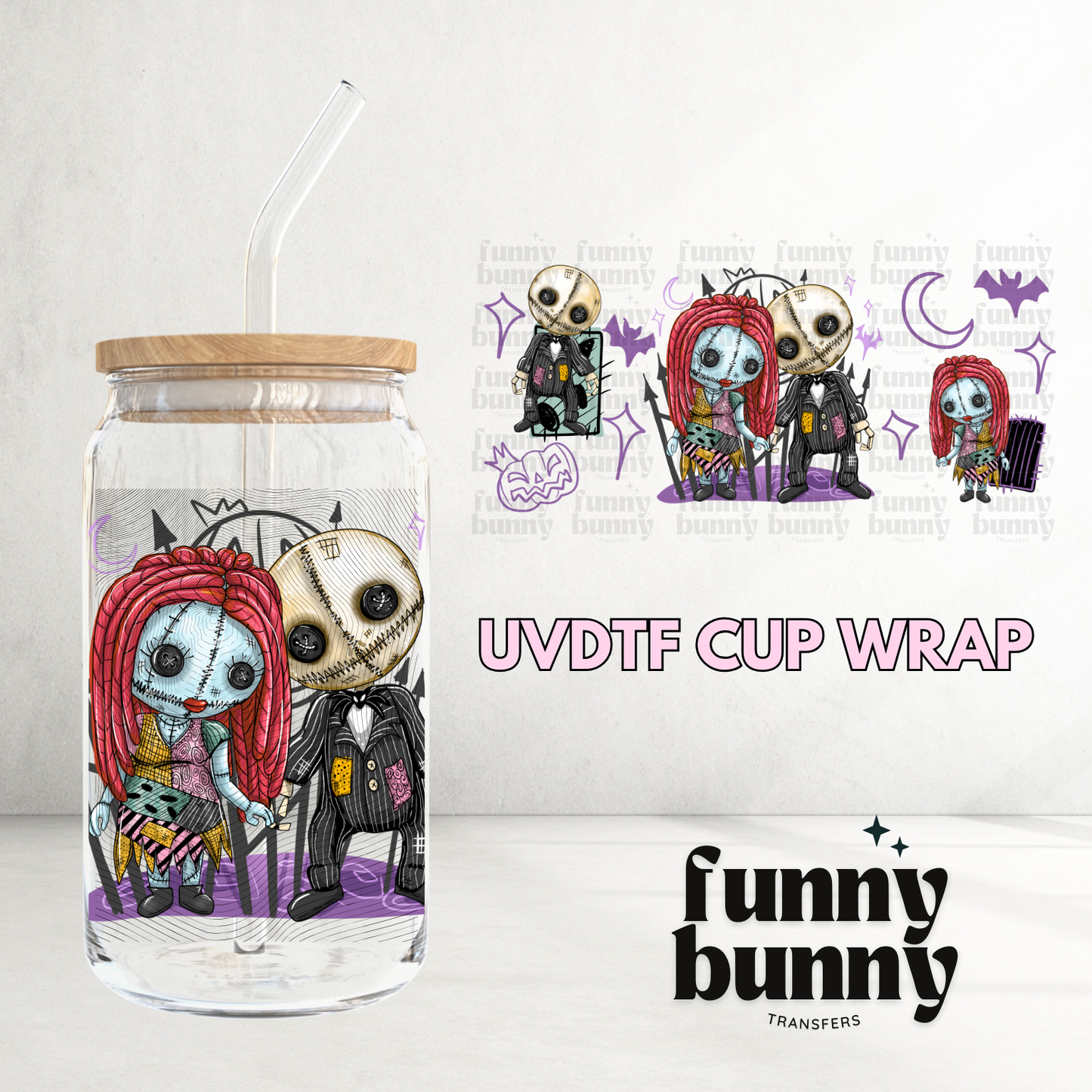 Lovers Rag Dolls - 16oz UVDTF Cup Wrap