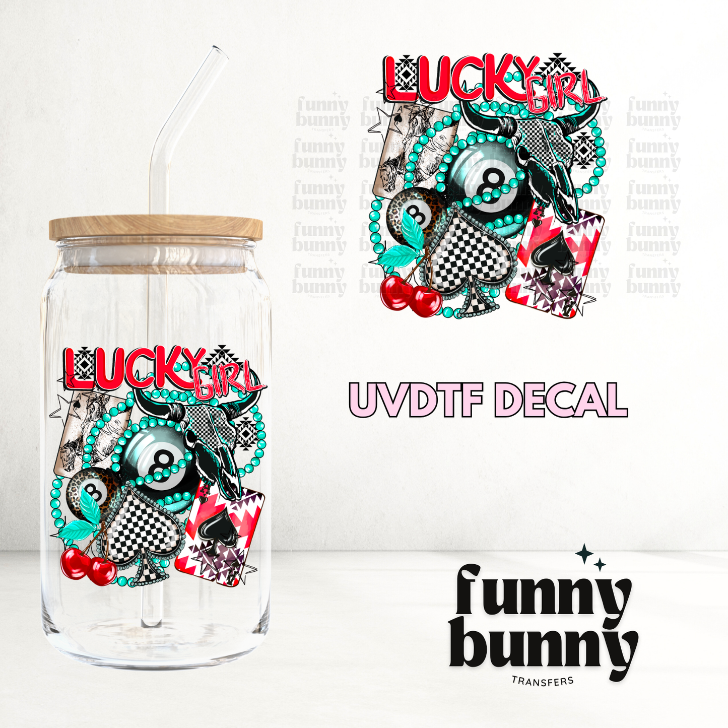 Lucky Girl Wild Card - UVDTF Decal
