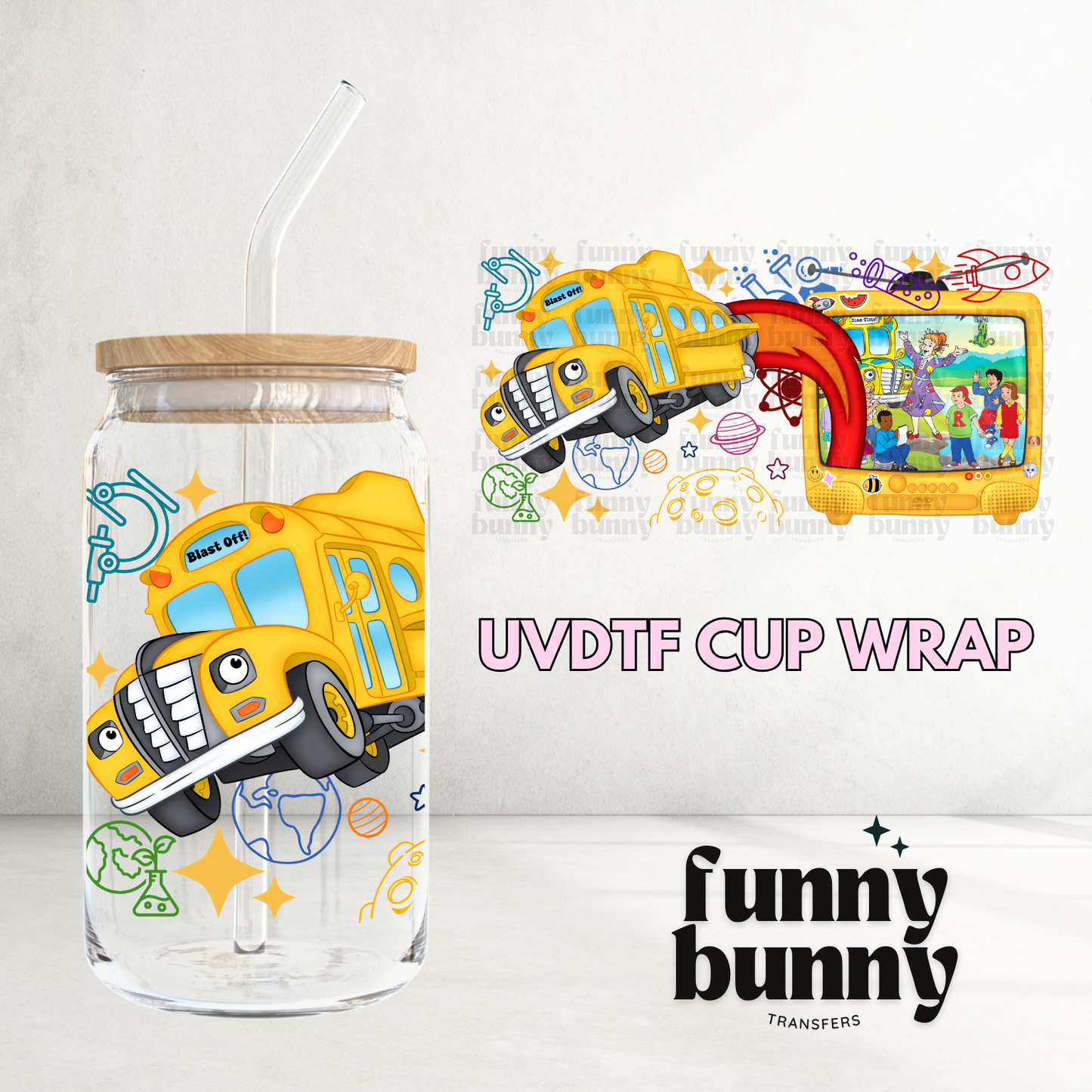Magical Bus Ride - 16oz UVDTF Cup Wrap