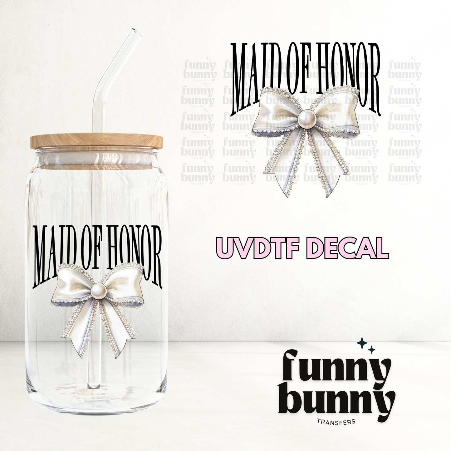 Maid Of Honor Bow - UVDTF Decal