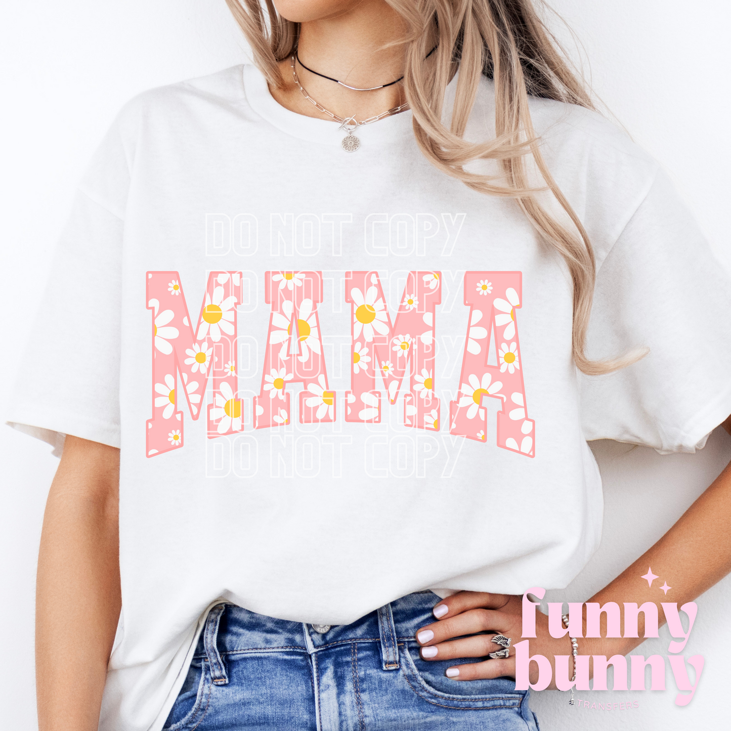 Mama Pink Floral - DTF Transfer