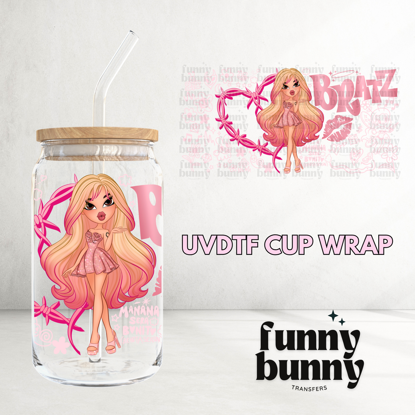 Manana Sera Bonito Dollz - 16oz UVDTF Cup Wrap