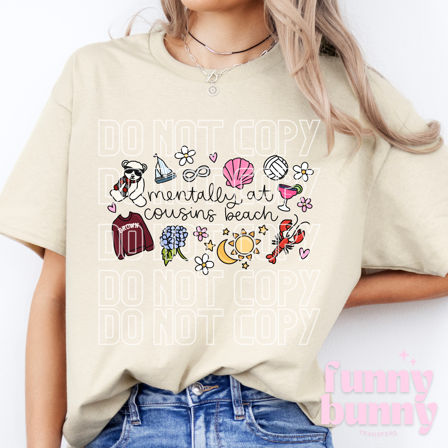 Mentally At Cousins Beach - DTF Transfer