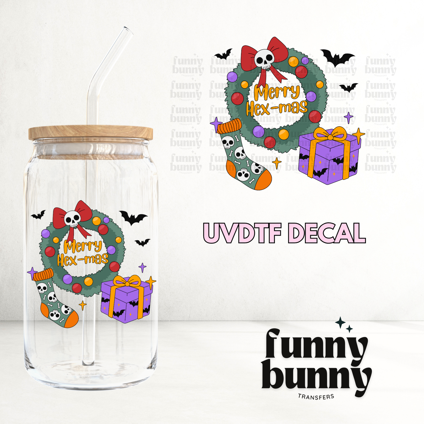 Merry Hexmas - UVDTF Decal