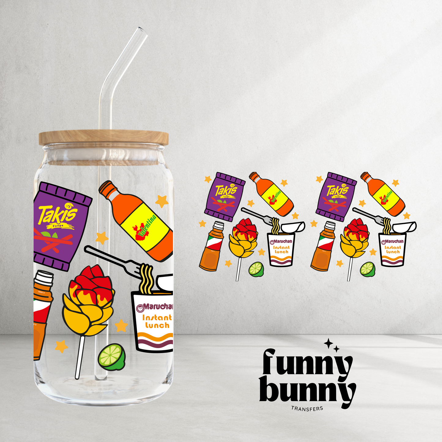 Mexican Savory Snacks - 16oz UVDTF Cup Wrap