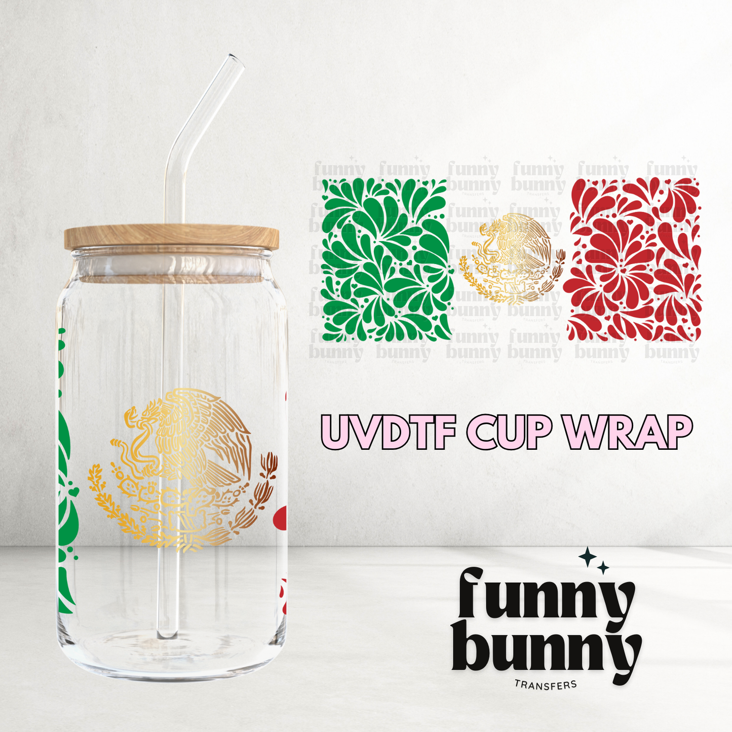Mexican Talavera - 16oz UVDTF Cup Wrap