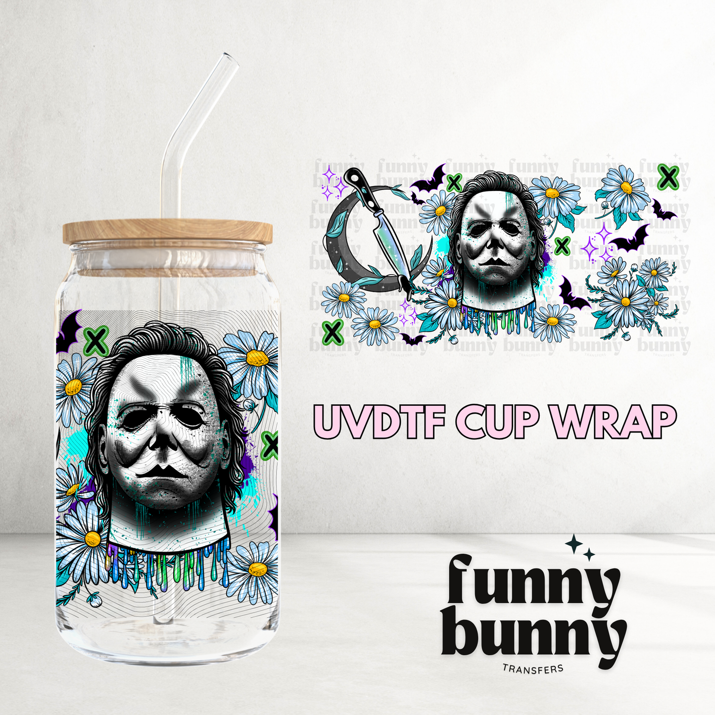 Michael Floral - 16oz UVDTF Cup Wrap