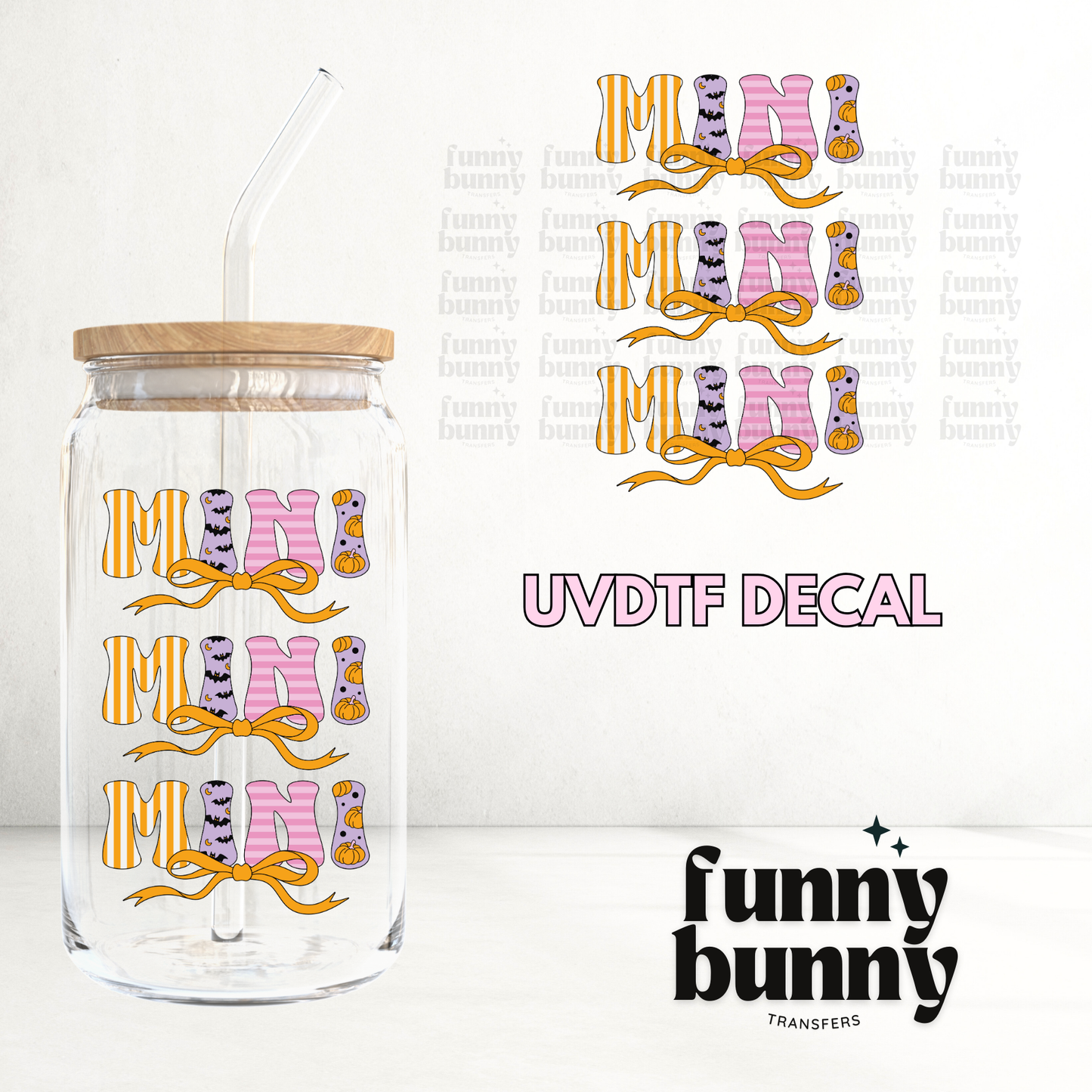 Mini Spooky Bow - UVDTF Decal